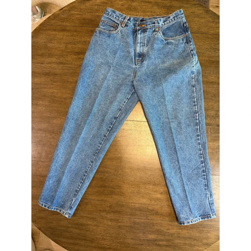 Bill Blass Jeanswear Vintage High Waisted Mom Jeans Medium Wash Easy Fit 14P